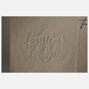 Verleihungsurkunde Verdienstkreuz Sachsen