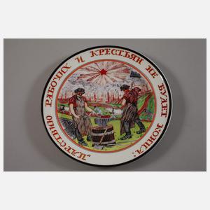 Vier Propagandateller Sowjetunion