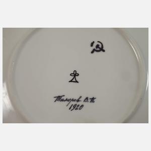 Vier Propagandateller Sowjetunion