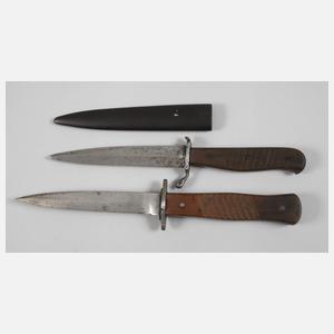 Zwei Grabendolche 1. Weltkrieg