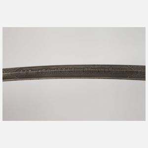 Artilleriesäbel Bayern mit geätzter Klinge