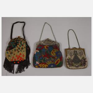 Konvolut Perltaschen Jugendstil/Art déco