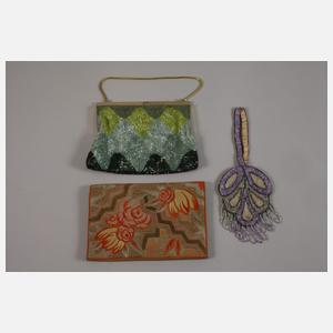 Konvolut Perltaschen Jugendstil/Art déco