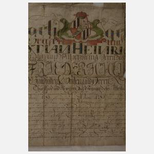 Urkunde Sayn-Wittgenstein