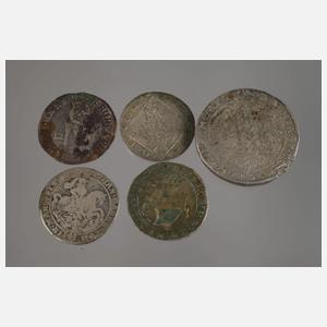 Konvolut historische Silbermünzen