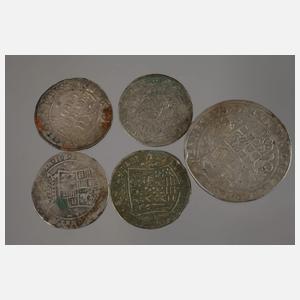 Konvolut historische Silbermünzen