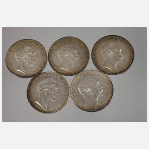 Konvolut Silbermünzen Preußen