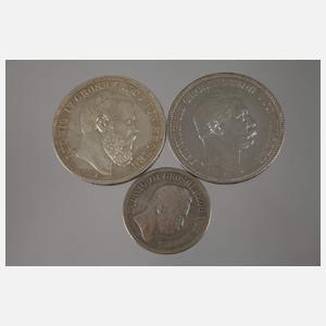 Konvolut Silbermünzen Hessen