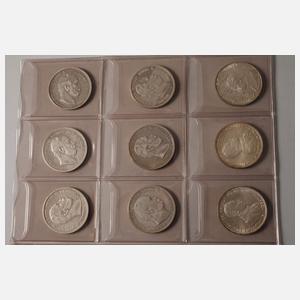 Großes Konvolut Silbermünzen Preußen