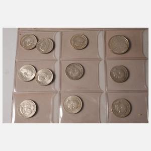 Konvolut Silbermünzen Sachsen