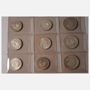 Konvolut Silbermünzen Sachsen