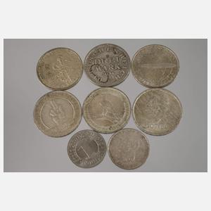 Konvolut Silbermünzen Weimarer Republik