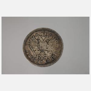 Konvolut Silberrubel Russland