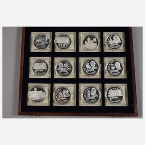 Konvolut Silbermünzen, die ersten Europa-Prägungen