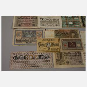 Konvolut alte Geldscheine