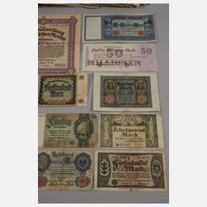 Konvolut alte Geldscheine