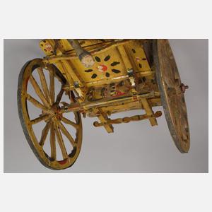 Krippenfigur als sizilianischer Karren mit Maultier