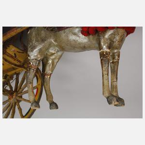 Krippenfigur als sizilianischer Karren mit Maultier