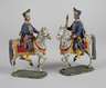 Paar Krippenfiguren als Husaren