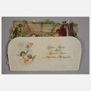 Drei Papierkrippen in Kulissenform