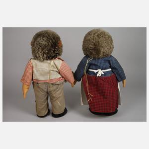 Steiff großes Igelpaar "Mecki" und "Mecki"