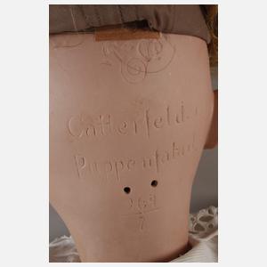 Kestner große Porzellankopfpuppe in Spitzenkleid