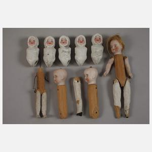 Konvolut Porzellanköpfe für den Puppendoktor