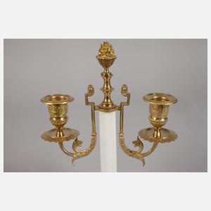 Uhrengarnitur Alabaster