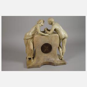 Große Figurenuhr Jugendstil