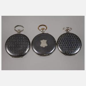 Fünf Taschenuhren Niello