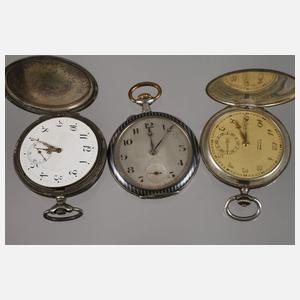 Fünf Taschenuhren Niello