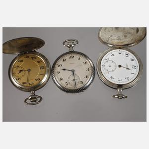 Sechs Taschenuhren Niello