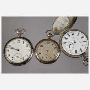 Sechs Taschenuhren Niello