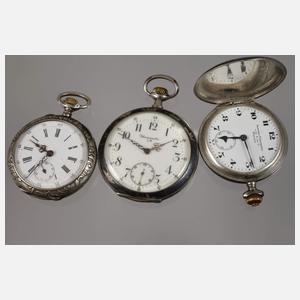 Sechs Taschenuhren Niello