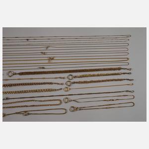 Konvolut Uhrenketten Doublé