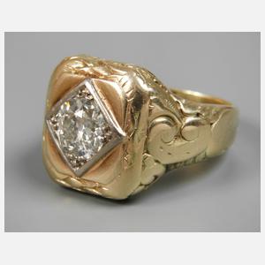 Herrenring mit Diamant von ca. 1,5 ct