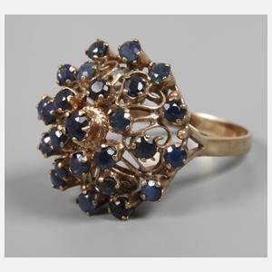 Cocktailring mit Saphiren