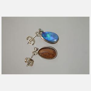 Collier und Ohrstecker mit Edelopalen