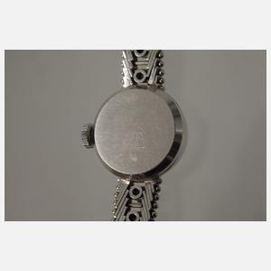 Eufa, Damenarmbanduhr, Weißgold