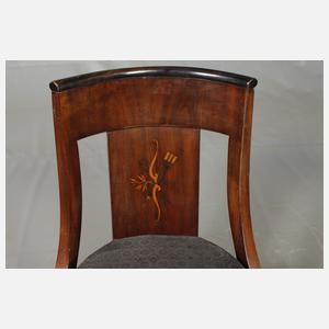 Zwei Gondelstühle Biedermeier