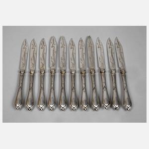 Silber elf Obstmesser Hugo Leven