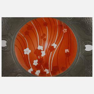 Orivit Teller mit Zinnmontur