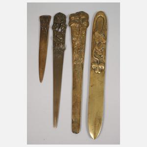 Acht Brieföffner Jugendstil
