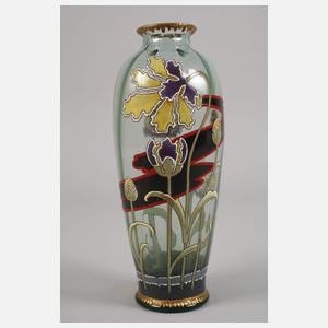 Vase mit Mohnblütendekor