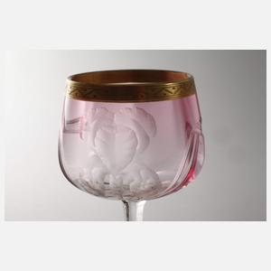 Moser Karlsbad Stängelglas "Schwertlilie"