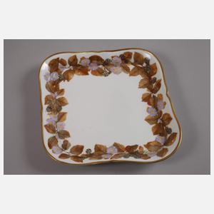 Nymphenburg Kernstück und Tablett Herbstlaubdekor