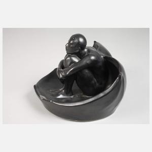 Bunzlau Schale mit Gargoyle