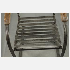 Paar Freischwinger-Gartenstühle