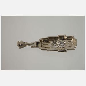 Diamantanhänger Art déco