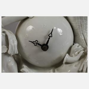 Meissen "Uhrgehäuse mit Jägerin und Hund"